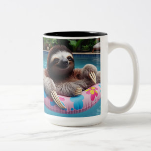 Summer Sloth-Mok Tweekleurige Koffiemok