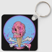 Summer Smelting Ice Cream Dripping Skull Sleutelhanger (Achterkant)