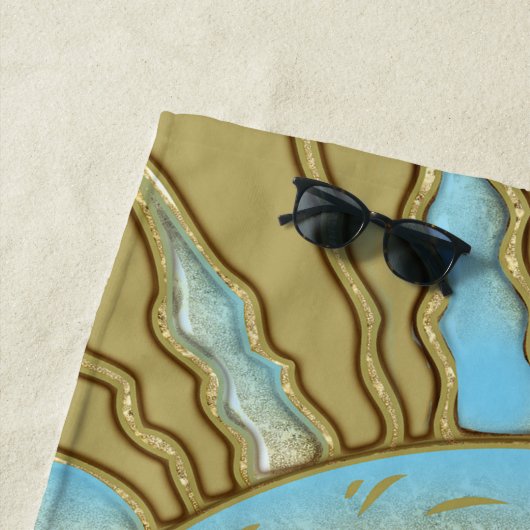 Summer Smiling Sun | Beach Towel Strandlaken (In situ)