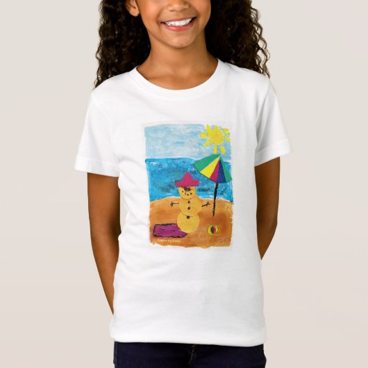 Summer Snowman - Kinder kunst voor CHOC T-shirt (Voorkant)