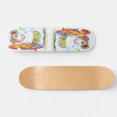 Summer Snowman Surfer Drinken Fresh Cocktail - Fun Persoonlijk Skateboard (Horizontaal)