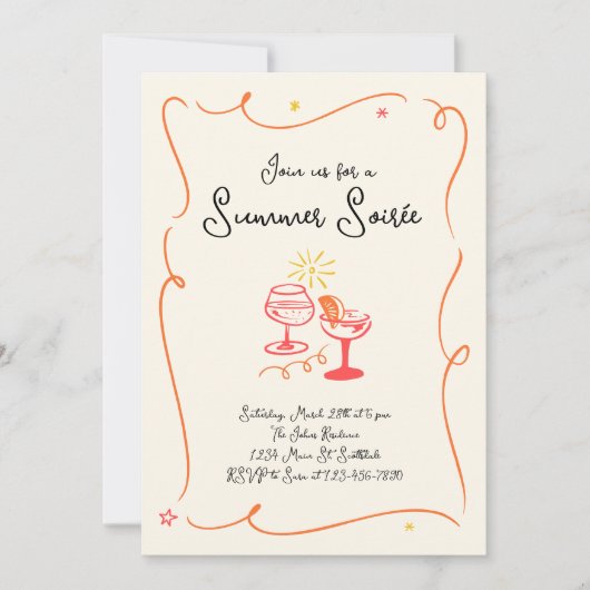 Summer Soirée uitnodiging (Voorkant)