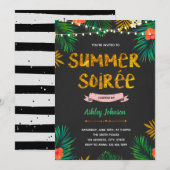 Summer Soiree-uitnodiging Kaart (Voorkant / Achterkant)