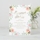 Summer Soirée | Uitnodiging zomerpartij (Staand voorkant)