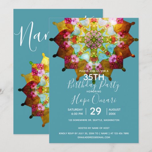 Summer Sol Mandala Kaart (Voorkant / Achterkant)