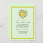 Summer Solstice 2022 Party Invitation Kaart (Voorkant / Achterkant)