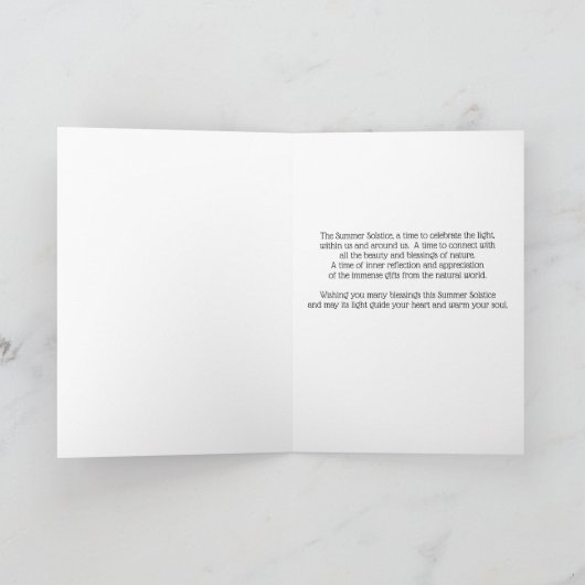 Summer Solstice Blessings Kaart (Binnen)