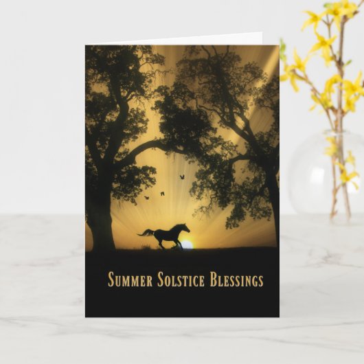 Summer Solstice Blessings Kaart (Gele Bloem)