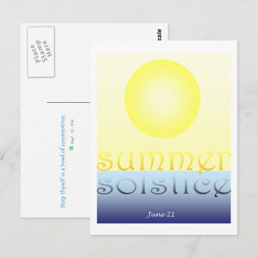 Summer Solstice Briefkaart (Voorkant / Achterkant)