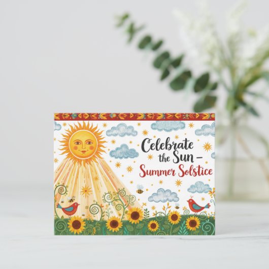 Summer Solstice Briefkaart (Staand voorkant)