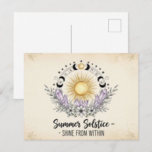 Summer Solstice Briefkaart (Voorkant / Achterkant)
