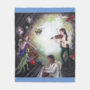 Summer Solstice Fairy Concert Fleece Deken