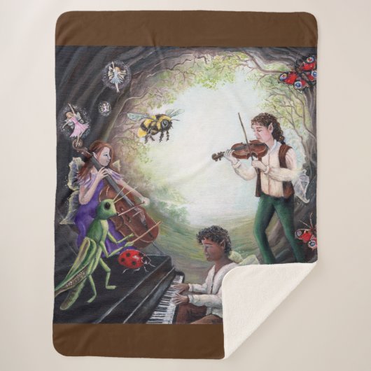 Summer Solstice Fairy Concert Sherpa Deken (Voorkant)