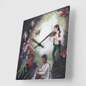 Summer Solstice Fairy Concert Vierkante Klok (Hoek)