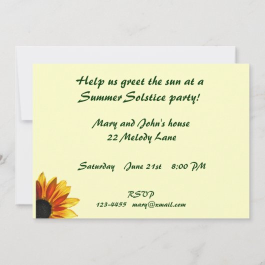 Summer Solstice Garden Party - Uitnodiging (Achterkant)