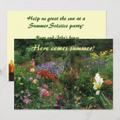 Summer Solstice Garden Party - Uitnodiging (Voorkant / Achterkant)