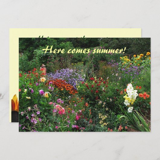 Summer Solstice Garden Party - Uitnodiging (Voorkant / Achterkant)