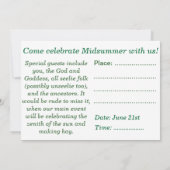 Summer Solstice Gathering Invitation Kaart (Achterkant)