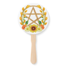 Summer Solstice Gold Pentacle Wiccan Sunflower