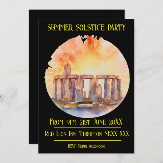 Summer Solstice Kaart (Voorkant / Achterkant)