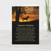 Summer Solstice Mid Summers Eve Oak Tree Horse Kaart (Voorkant)