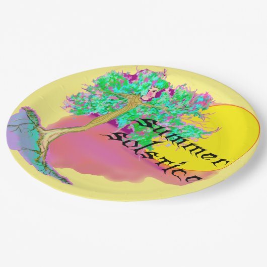 Summer Solstice Papieren Bordje (Gekanteld)