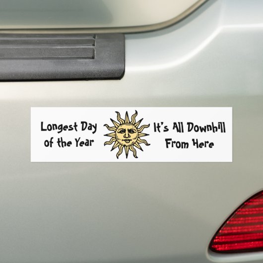 Summer Solstice Poem Bumpersticker (Op auto)