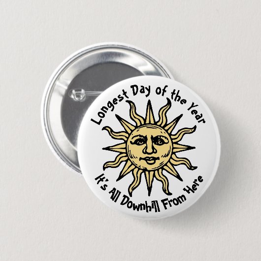 Summer Solstice Poem Ronde Button 5,7 Cm (Voorkant /achterkant)