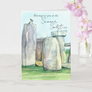 Summer Solstice Stonehenge Engeland Rocks Blackbir Kaart