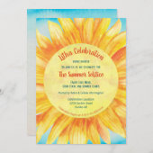 Summer Solstice Sunflower Sun Wiccan Litha Party Kaart (Voorkant / Achterkant)