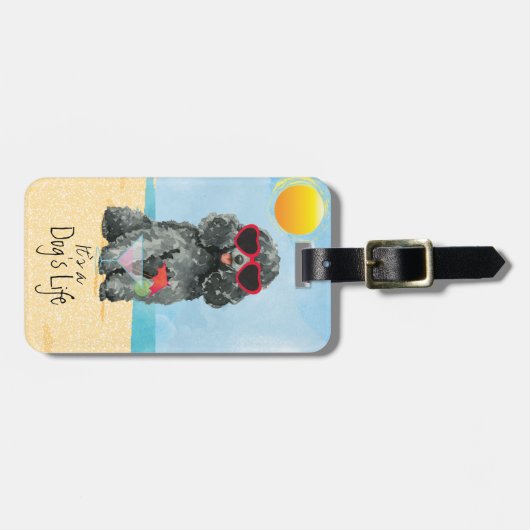 Summer Speelgoed Poodle Bagagelabel (Voorkant horizontaal)