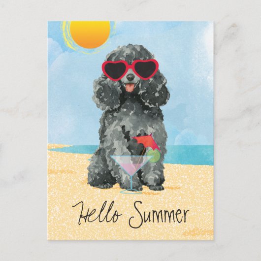 Summer Speelgoed Poodle Briefkaart (Voorkant)