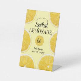 Summer Spiked Lemonade Bar Restaurant Special Reclamebord Met Voetstuk