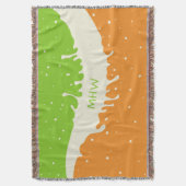 Summer Splash aangepaste monogram gootdeken Deken (Voorkant Verticaal)