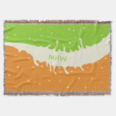 Summer Splash aangepaste monogram gootdeken Deken (Voorkant)