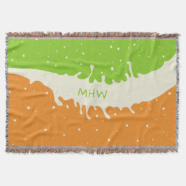 Summer Splash aangepaste monogram gootdeken Deken