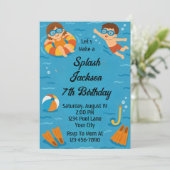 Summer Splash Birthday Kaart (Staand voorkant)