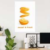 Summer Splash Fruit Wall Art Poster (Thuiskantoor)