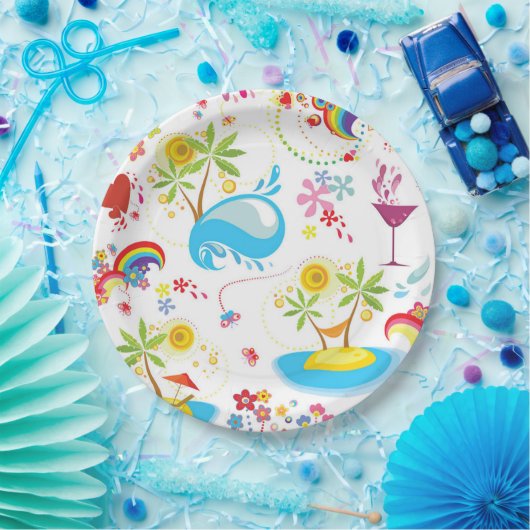 Summer Splash Papieren Bordje (Feest)