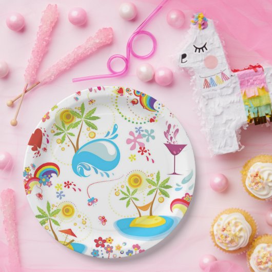 Summer Splash Papieren Bordje (Feest)