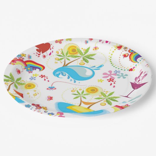 Summer Splash Papieren Bordje (Gekanteld)