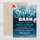 Summer Splash Pool Birthday Kaart (Voorkant / Achterkant)