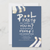 Summer Splash Pool Party Invite Kaart (Voorkant)