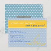 Summer Splash Uitnodiging Briefkaart (Voorkant / Achterkant)