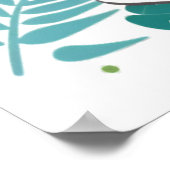 Summer Splash Verjaardag Tennis Party Poster (Hoek)