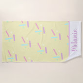 Summer Sprinkles Pastels Name Beach Towel Strandlaken (Voorkant)
