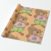 Summer Squirrel Cadeaupapier (Uitgerold)