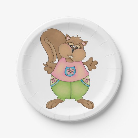 Summer Squirrel Papieren Bordje (Voorkant)