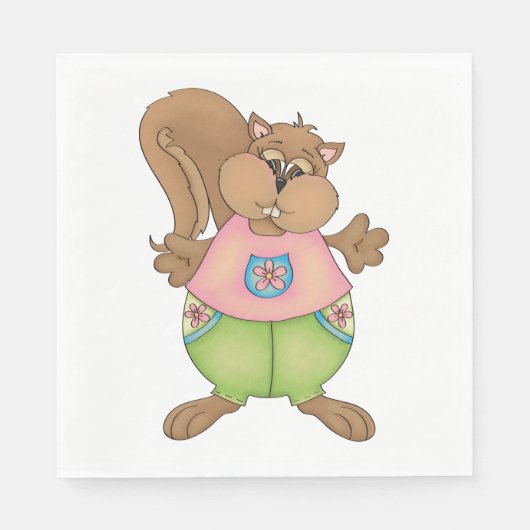 Summer Squirrel Servet (Voorkant)