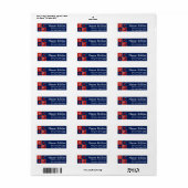 Summer Stars Patriottische retour adreslabels Etiket (Full Sheet)